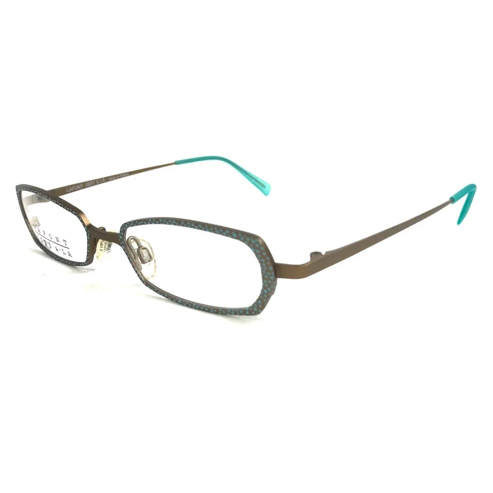 Lafont Issy & La Petite Eyeglasses Frames CENTURI 497 Matte Gold Teal 47-17-135